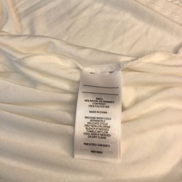 Laundry Sz M White Rayon Blouse Size M sleeveless lined - Picture 3 of 5